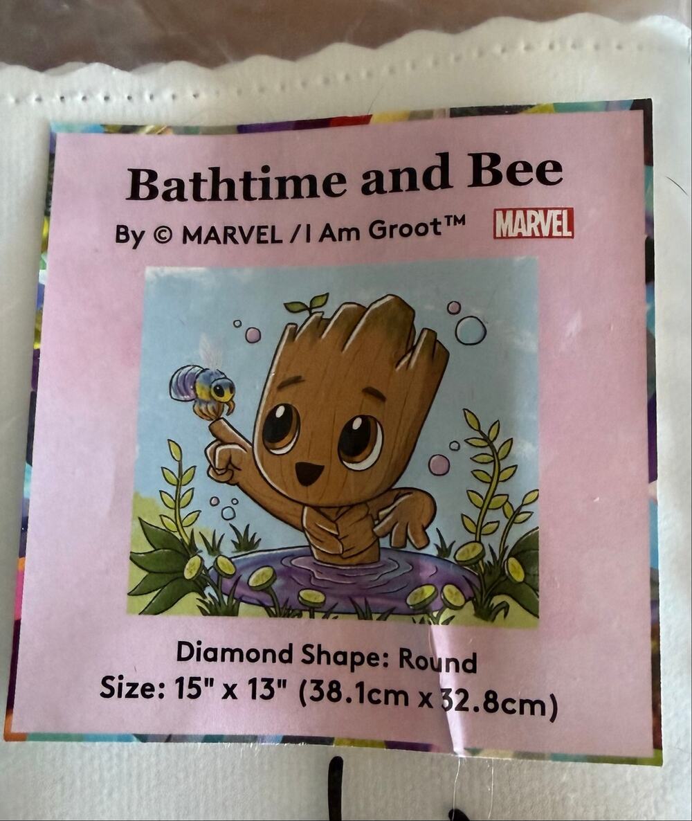 Bathtime and Bee by Marvel/I Am Groot OOS Diamond Art Club